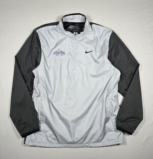 NIKE Golf Chicago Cubs 2016 World Series Champions 1/4 Zip Pullover Jacket Lrg